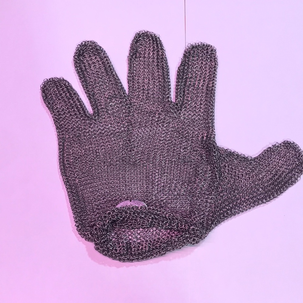 WHIZARD  Stainless Steel Metal Mesh Cut Resistant Gloves Medium